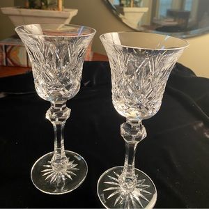 Set of two RARE Waterford Kilkeary Claret glasses.